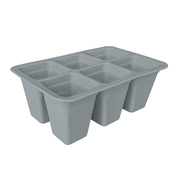 6-Cell Silicone Seedling Starter Tray - 1PCS Reusable Deep Root Planting Pots for Indoor Gardening - Shockproof Germination Tray for Seeds, Herbs & Microgreens