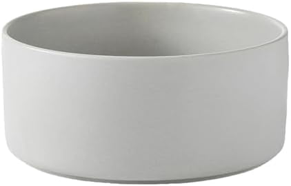 6'' Ceramic Dog Bowl - 30Oz Classic Dogs Food & Water Bowl for Small and Medium Breed Dogs, Heavy Duty Non-Slip Dog Dishes, Food Grade Stoneware Pet Bowl, Dishwasher & Microwave Safe, Grey