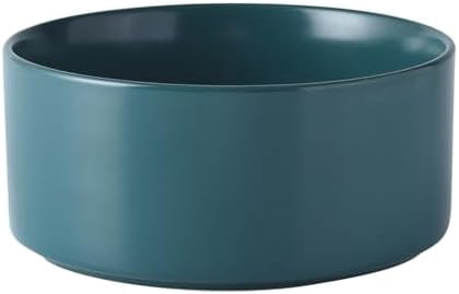 6'' Ceramic Dog Bowl - 30Oz Classic Dogs Food & Water Bowl for Small and Medium Breed Dogs, Heavy Duty Non-Slip Dog Dishes, Food Grade Stoneware Pet Bowl, Dishwasher & Microwave Safe, Green