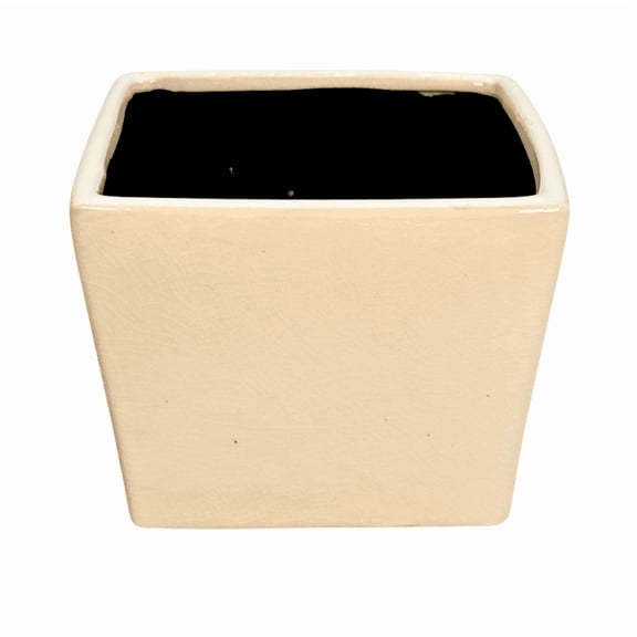 Admired by Nature ABN5E201-WHT 6' Ceramic Flower Planter, Ceramic Pot Planter, Plant Home Dcor, White