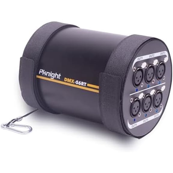 6-Channel DMX Signal Splitter, Optical Isolated DMX Amplifier Distributor,DMX-S6RT$$Music