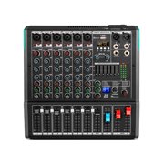 6 Channel Sound Mixer Audio Mixing Console USB Record Computer 48V Phantom Power Delay Repaeat 99 Effect