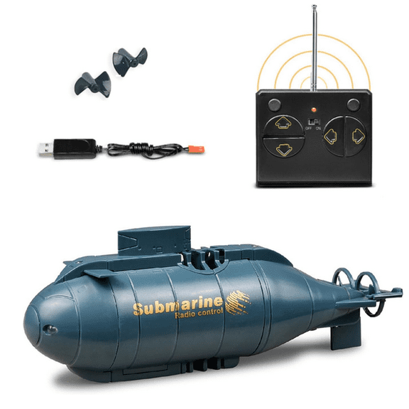 6 Channels Mini RC Submarine Toy, Mini RC Submarine, Lightweight Waterproof Model, Ideal Collectible Craft for Enthusiasts’ Indoor Water Setup A-Blue