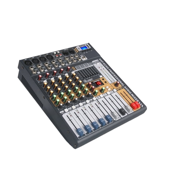 6 Channels Mixer Dj Consoler With 48V Phantom Power USB For Recording Stage