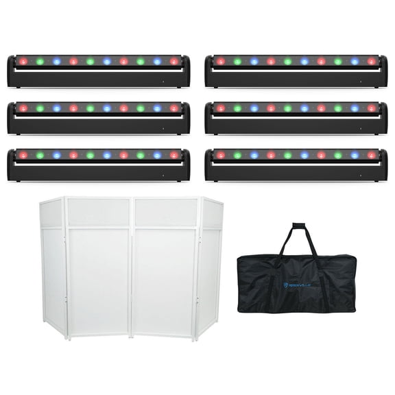6) Chauvet DJ COLORband PiX-M ILS RGB LED Moving Strip Effect Wash Lights+Facade