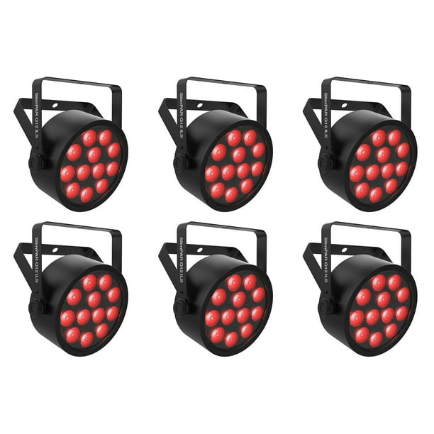 6 Chauvet DJ SlimPAR Q12 ILS RGBA D Fi USB DMX Par Can Party Stage Wash Lights Walmart Business Supplies
