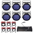 thumbnail image 1 of (6) Chauvet SlimPAR 64 RGBA LED Wash Lights Slim Par SlimPAR64+DMX Controller, 1 of 17