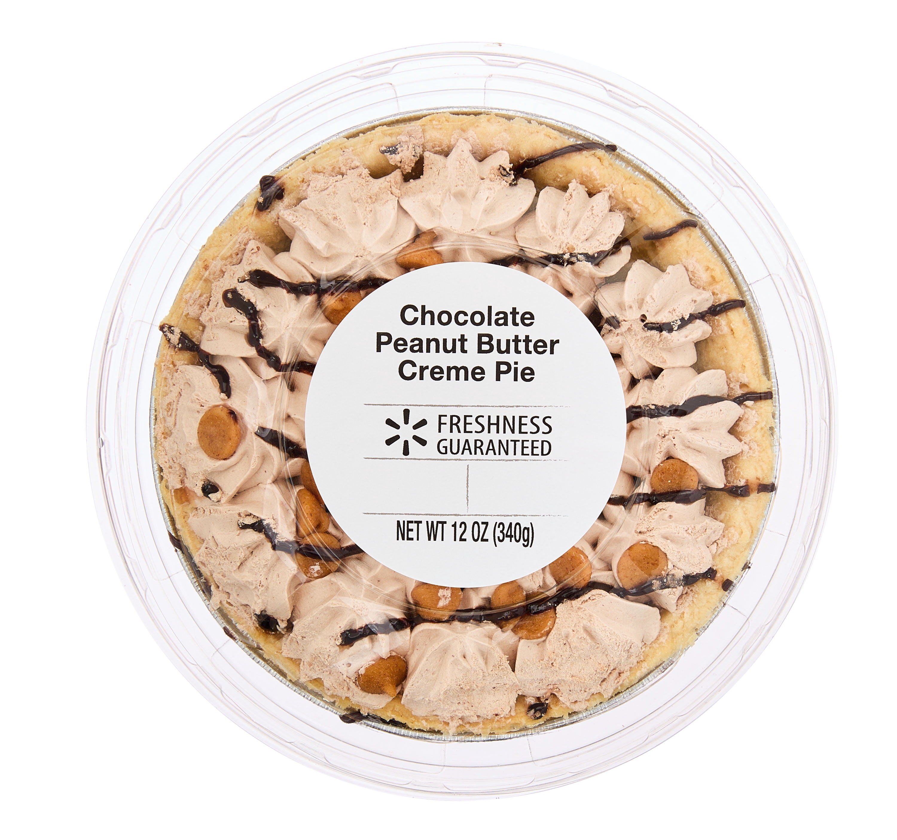 Freshness Guaranteed Chocolate Peanut Butter Creme Pie, 12 oz Tray
