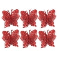 thumbnail image 1 of 6 Christmas Butterfly Ornaments 7x7cm Quality for Christmas Tree, 1 of 2