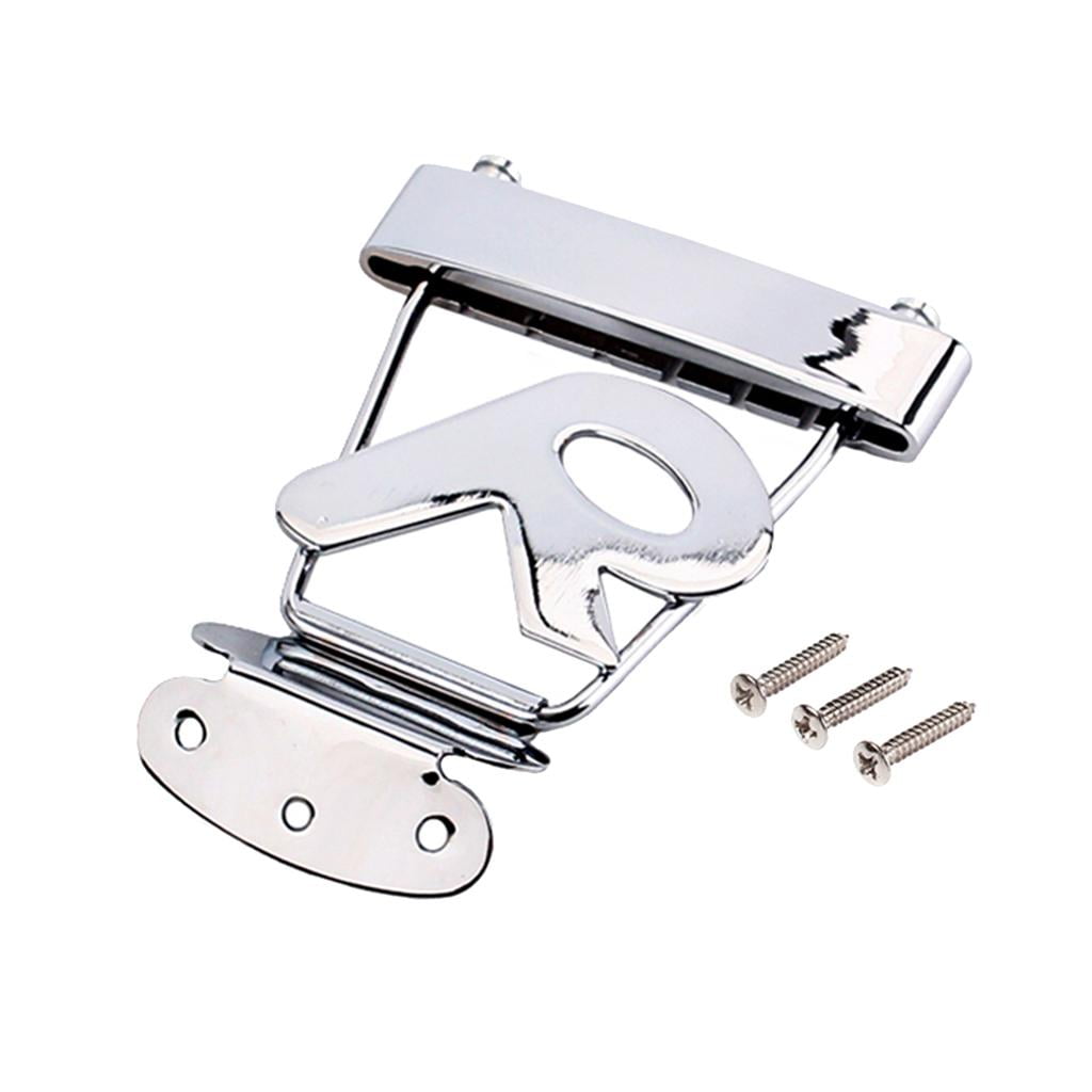 6 Chrome Guitar Tailpiece Bridge For Archtop Guitars with Screw ...