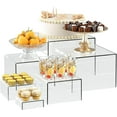 thumbnail image 1 of 6 Clear Acrylic Boxes for Display as Buffet Risers and Stands, Food Display Risers for Party, Buffet Table, Food Stands for Display Party (Standard, 6Pcs, Clear), 1 of 6