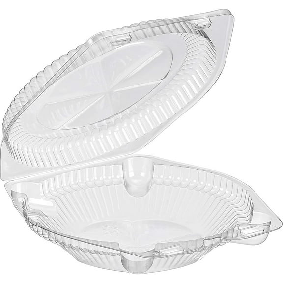 6 " Clear Plastic Hinged Pie Container by Inline Plastics #CPC-106- Case box of 300
