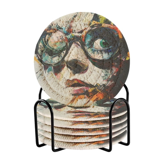 6 Coil Coasters 3.94x3.94x0.24 Inch Water Coasters Drink Coasters with Cup Holders Absorbent Coasters Heat Resistant for Bar Protection Super Cool People