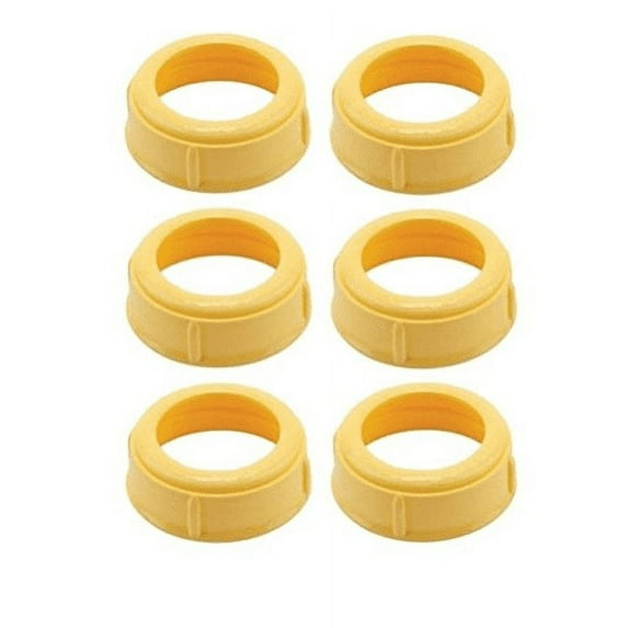 (6 Collars) MEDELA Bottle Nipple Collars Rings New! for slow or medium flow Wide Base