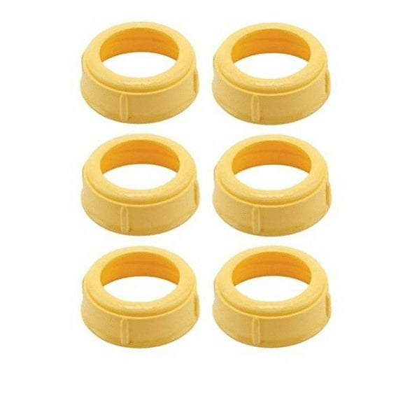 (6 Collars) MEDELA Bottle Nipple Collars Rings New! for slow or medium flow Wide Base