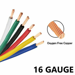 Automotive Wire 16 AWG High Temp GXL Stranded Pure Copper Wire 10 Colors 25 ft ea