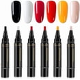 thumbnail image 1 of 6-Color 3-in-1 Nail Gel Pen Set, Portable Quick-Dry Nail Polish Pens with Base & Top Coat, Travel-Friendly Nail Art Kit for DIY Manicures, 1 of 5