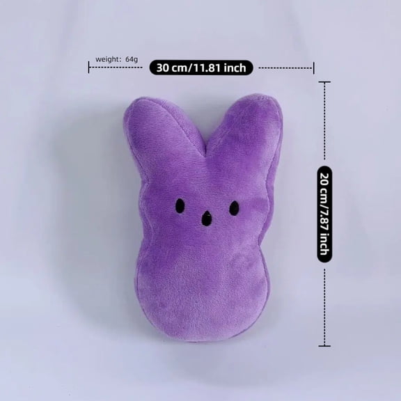 6-Color Easter Bunny Peeps Plush Set: Soft Stuffed Rabbit Assortment for Easter Decor, Party Favors & Carnival Prizes