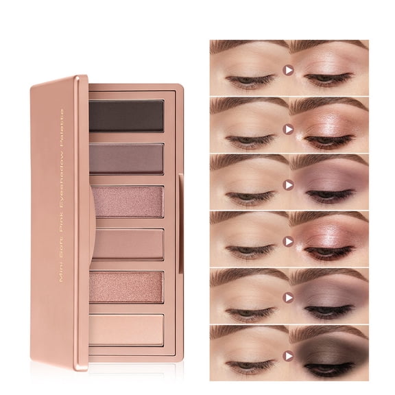 6 Color Eyeshadow Palette Matte Subtle Easy To Apply Soft Pigment 1G Each