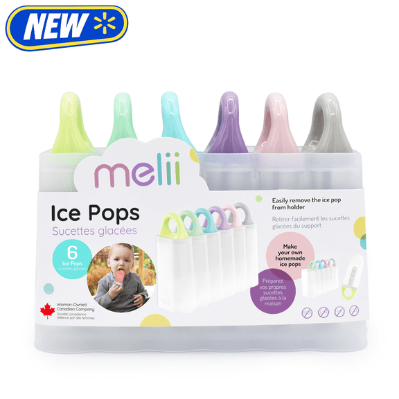 Melii Ice Pop Mold, 6 Plastic Popsicle Molds, Multi-Color