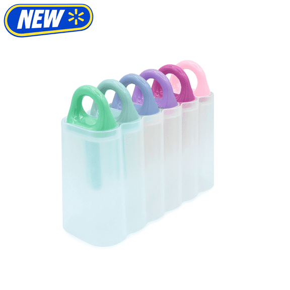 Melii 6 Color Plastic Ice Pop Mold, Multi Color, Ice Cream