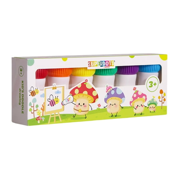 6-Color Mushroom Shaped Art Pens - Early Creativity Drawing Tools, Washable Graffiti Markers, Non-Toxic Art Supplies, Preschool Painting Set, First Drawing Kit