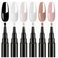 thumbnail image 1 of 6 Color Nail Polish Pen Set, Portable Quick Drying Manicure Tool, Gel Nail Polish Pen Set, Nude Natural Color Builder Base, Sheer Soak off UV Nail Concealer, DIY Manicure Gift for Women, 1 of 9
