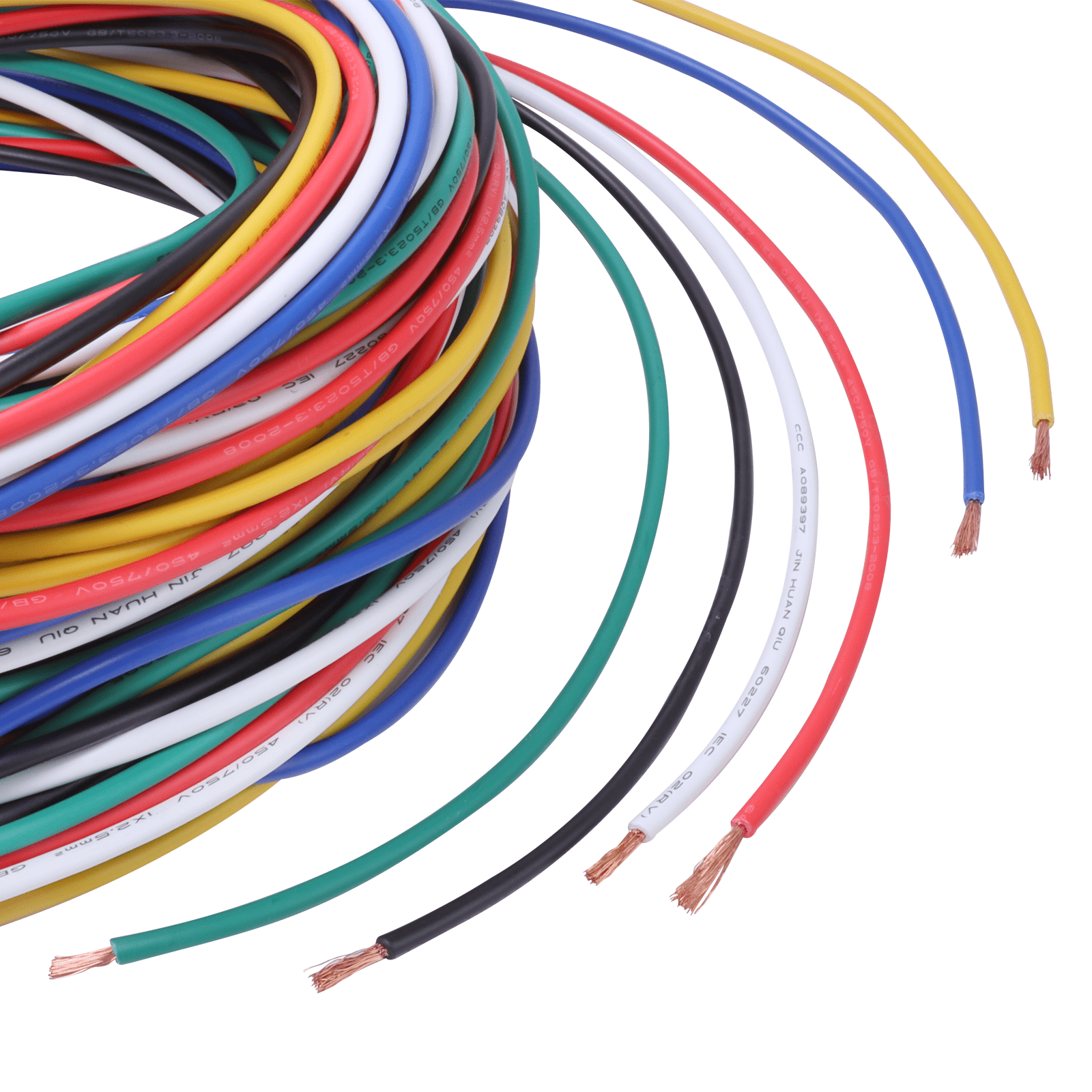 6 Color Set Truck Trailer Primary Wire Lot 22 20 18 16 14 Gauge