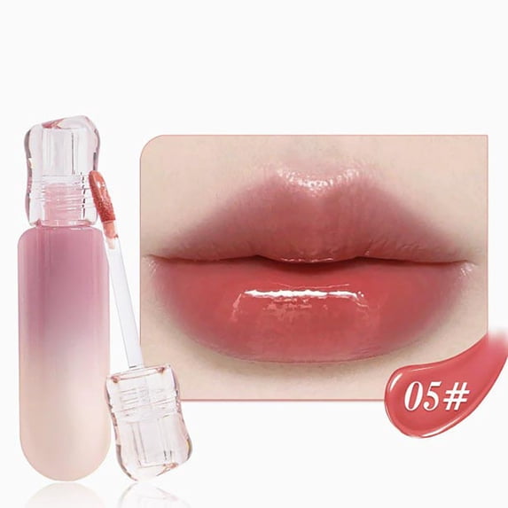 6 Color Water Glass Lip Gloss – 3.5g each – Mirror Shine, Non Stick, Plumping – For Juicy Lips – 1set