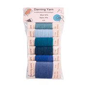 6 Color Wool Darning Yarn For Clothing Repair, 30 Wool 70 Nylon Mixed For Soft And Strong Stitching, Suitable For Sewing And Fabric Art Projects
