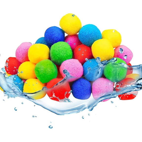 6 Colors 12PCS Water Bombs Balls, Soft Multicolor Balloons, Reusable Water Sponge Balls,  For Pool, Beach,  Party, Easy-Fill Water Balloons