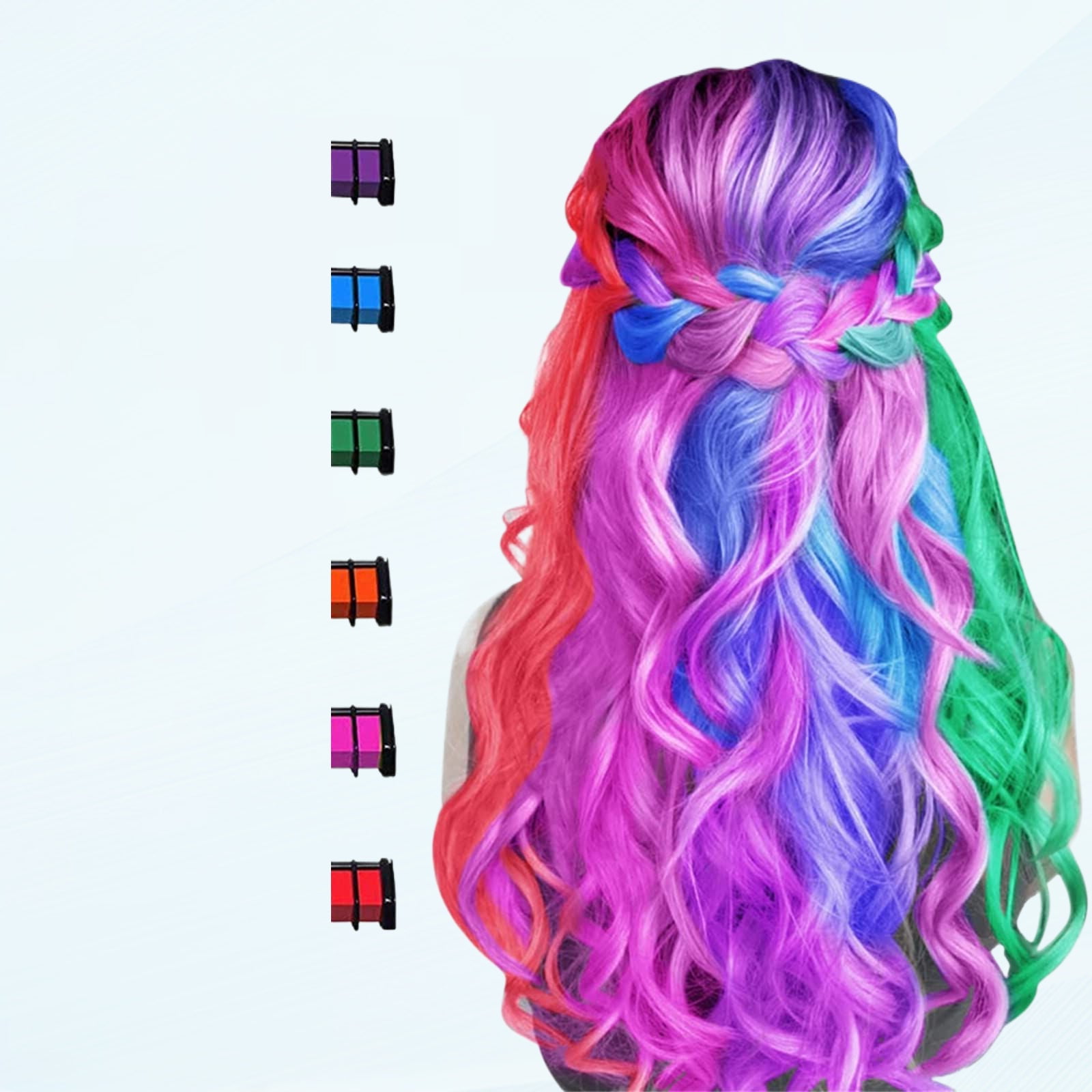 6 Colors Children's Temporary Hair Color for Girls, Washable Hair ...