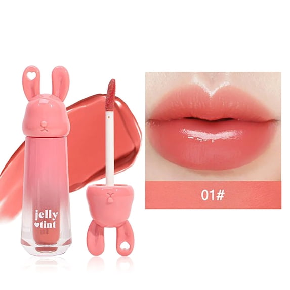 6 Colors Cute Rabbit Hydrating Lip Gloss, Glossy Lipgloss Jelly Liquid Lipsticks, Makeup Gift for Women