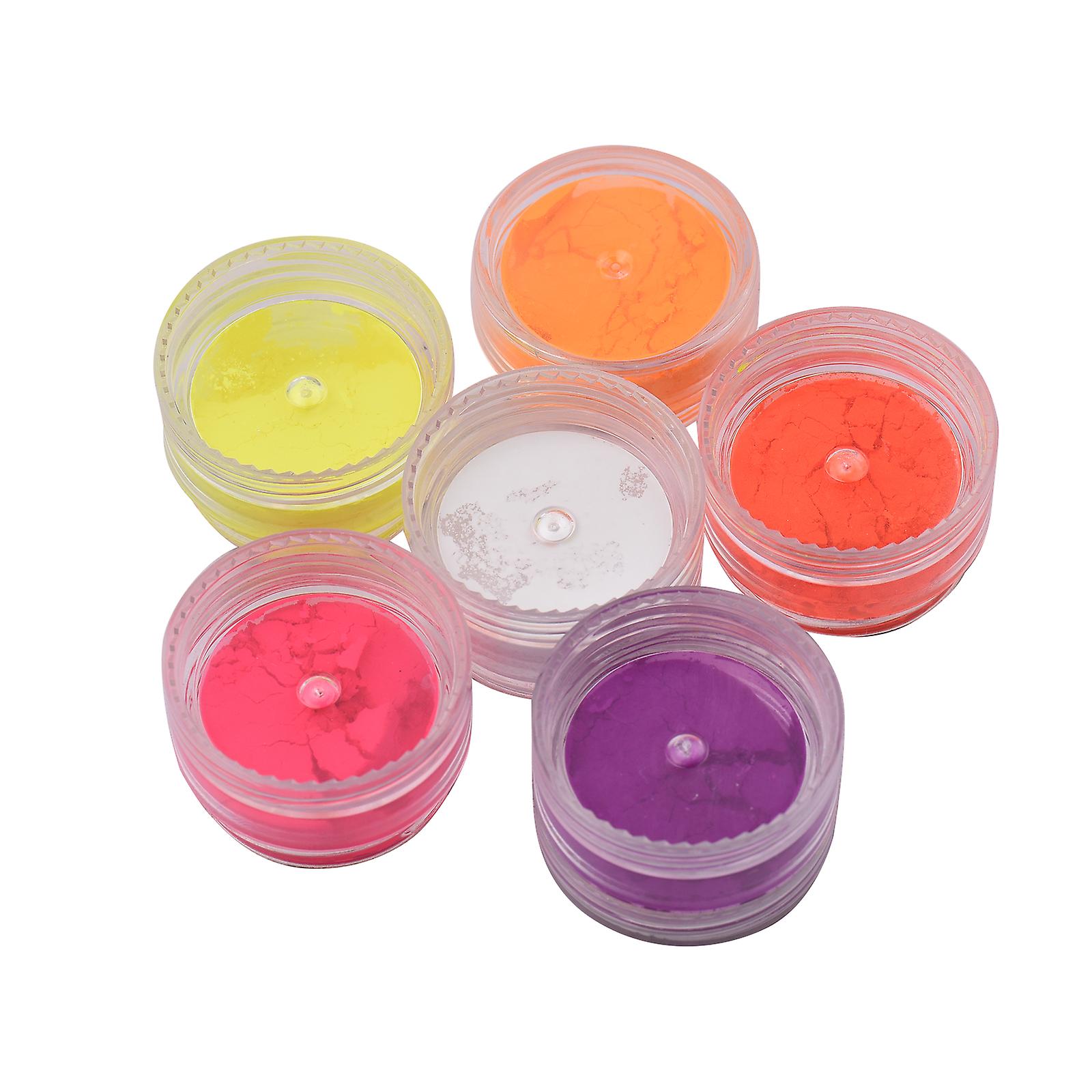 6 Colors Dipping Nail Powder Nail Art Glitter Powder Pigment Flashing