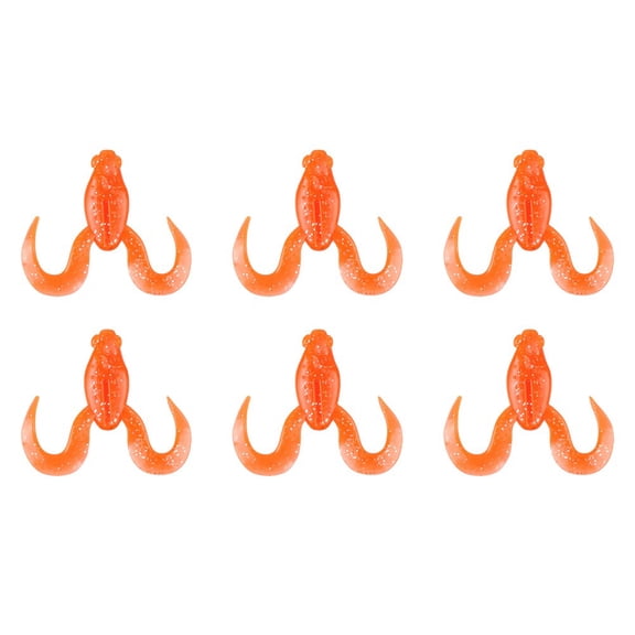 6 Colors Floating Curly Leg Frog High Elastic Lure Simulation Bait Set 4cm/1.9g
