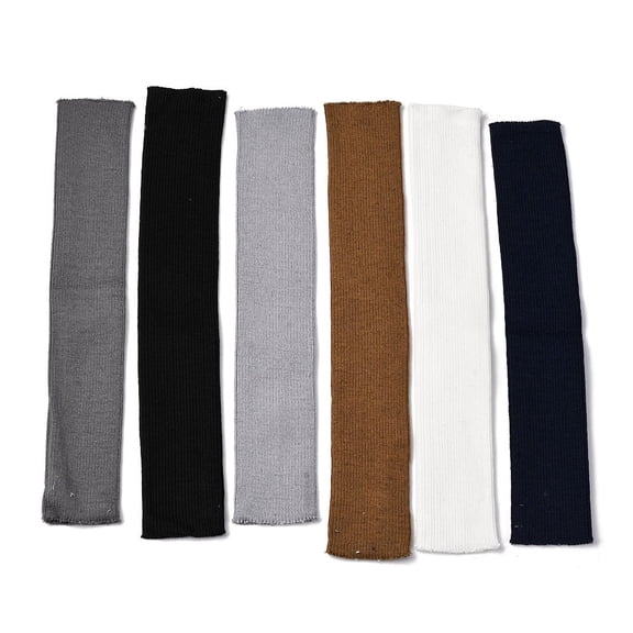 6 Colors Knit Cuff Sleeve Ribbing Cuff Fabric 15.7x2.75" Tubular Rib Cuffing Replacement for Waistband Leg Arms Wear Cotton Padded Jacket Sportswear Cuffs Extension Basic Color DIY Mixed Color