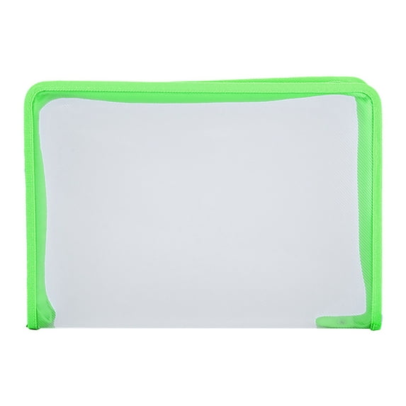 6 Colors Large Zipper Bags, Waterproof File Pouches for Office Supplies, Puzzles, Board Game, School, Travel Accessories & Craft Projects,Reusable Zippered Pouches,Green,12.99x1.18x9.06"