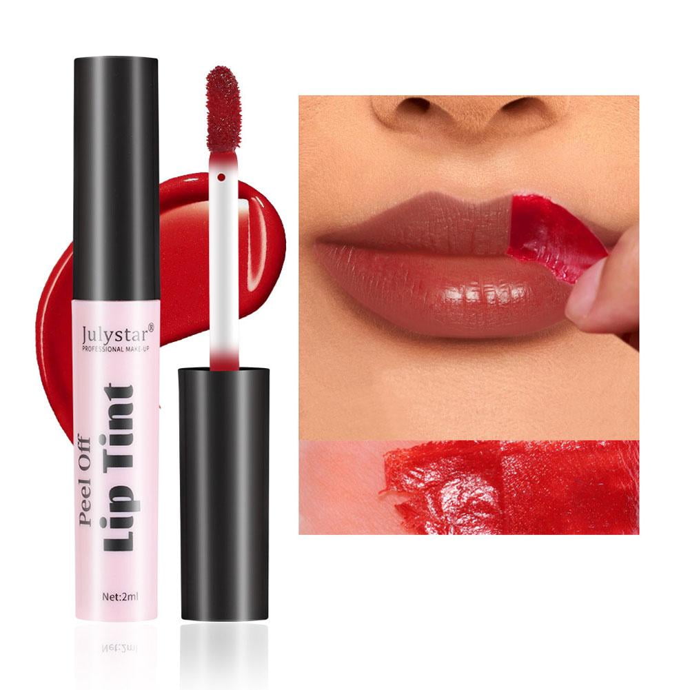6Colors Lip Stain Peel off Lip Tint Stain Tattoo Color Waterproof LongLasting