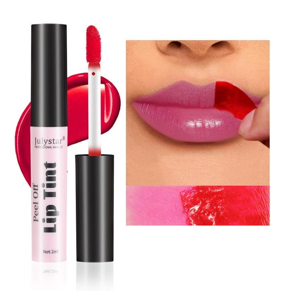 6 Colors Lip Stain Peel off Lip Tint Stain Tattoo Colors Waterproof Long-Lasting Q7Q1