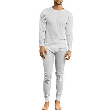 6 Colors Mens Warm & stylish Cotton Blend Waffle Knit Thermal Top & Bottom Underwear Set