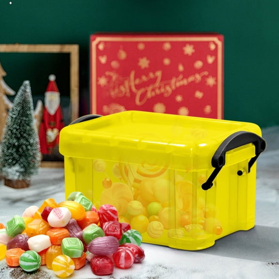 6 Colors Mini Small Plastic Storage Box with Locking Lid Clear Plastic Organizer and Assorted Color Boxes Hold Crafts, Stationery, Jewelry, Sewing and More in Office or Home Supplies