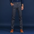 thumbnail image 1 of 6 Colors New Spring Autumn Men's Slim Casual Pants Fashion Business Cotton Brand Thin Trousers Classic Style Men's Brand, 1 of 6