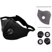 6 Colors Sports Adult Face Mask with 5 Filters, Adjustable Straps, Washable, Reusable