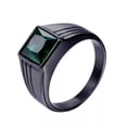 thumbnail image 1 of 6 Colors Stone Engagement Band Ring Men Jewelry Black Anniversary Ring Size 7-13, 1 of 5