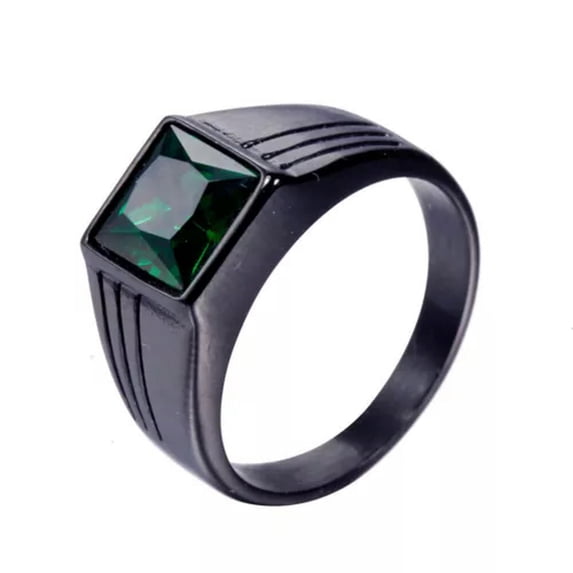 6 Colors Stone Engagement Band Ring Men Jewelry Black Anniversary Ring Size 7-13