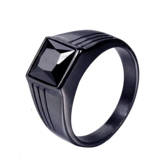 6 Colors Stone Engagement Band Ring Men Jewelry Black Anniversary Ring Size 7-13