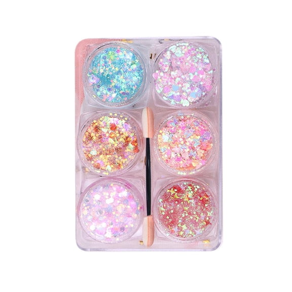 6 Colours Eye Stickers Sequins Glitter Waterproof
