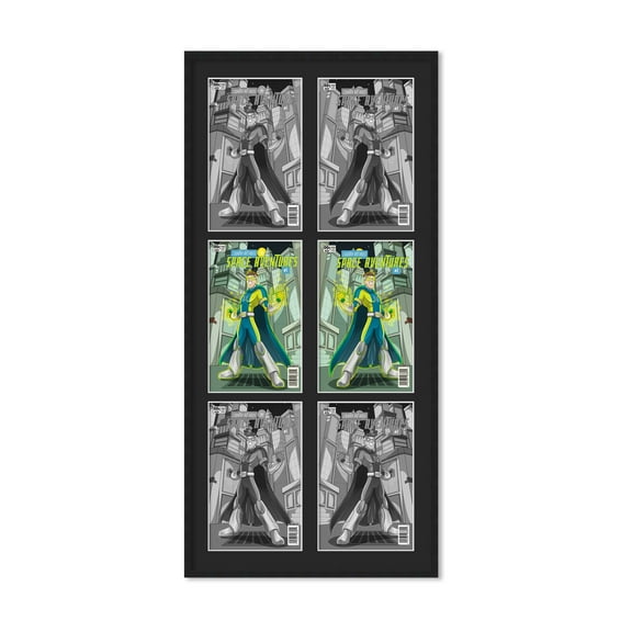6 Comic Book Frame Black Collage Comic Book Frame with Black Mat to Display 6 Golden Age Comic
