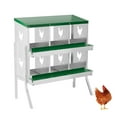 thumbnail image 1 of 6 Compartment Chicken Nesting Box, Nesting Boxes for Chickens, Metal Chicken Laying Boxes with Perch, Secure Lid, Versatile Wall Mount or Free Standing for Hens, 1 of 9