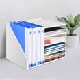 thumbnail image 1 of 6 Compartment File Holder Organizer Pvc Mail Sorter 15.35*12.16*11.81 In, 1 of 8
